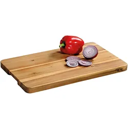 KESPER Tranchierbrett Akazie FSC-zertifiziert 28103, 45x27x2,5 cm – robustes Schneidebrett aus Massivholz, ideal zum Schneiden & Servieren