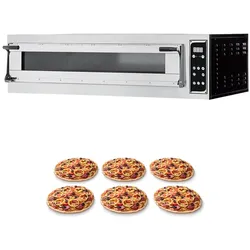 Pizzaofen Virtuoso Vollschamott digital BREIT - 1 Kammer 6 Pizzen Ø 350 mm