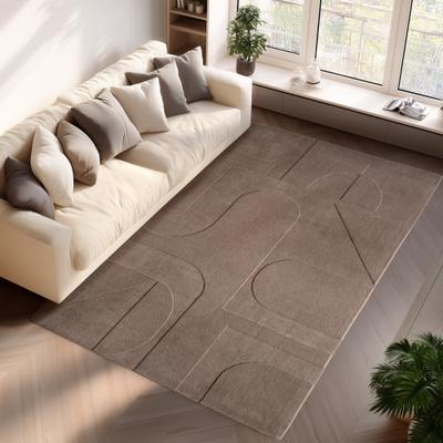 Teppich AYYILDIZ TEPPICHE "POMPEI 1614 , auch als Läufer", beige, B:160cm H:12mm L:230cm, Microfaser, Teppiche, Teppich, weiche pflegeleichte Oberfläche, Hoch-Tief-Struktur, Kurzflor