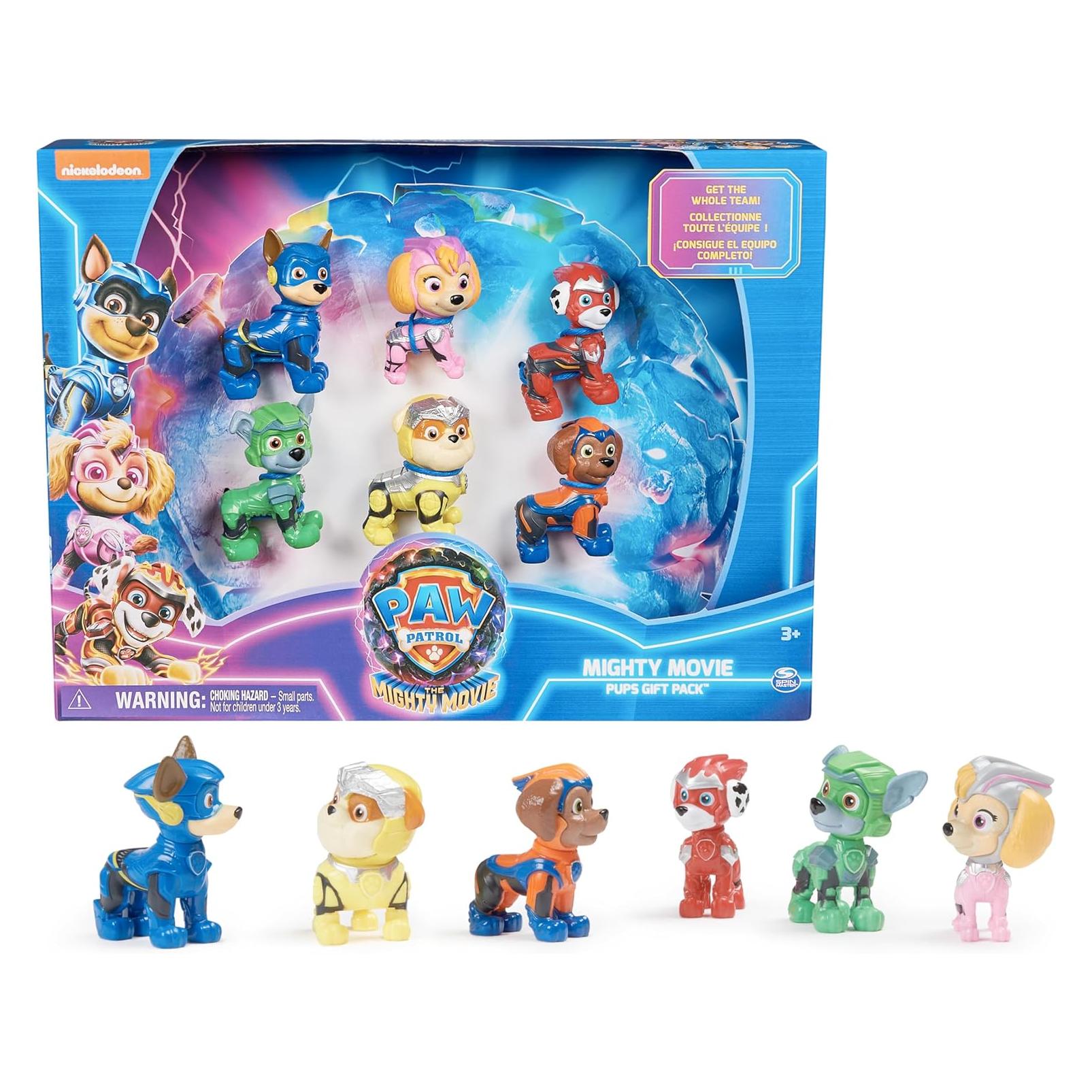 Spin Master Paw Patrol: Der Mighty Kinofilm, Geschenkset mit 6 Superhelden-Spielfiguren (6067029)