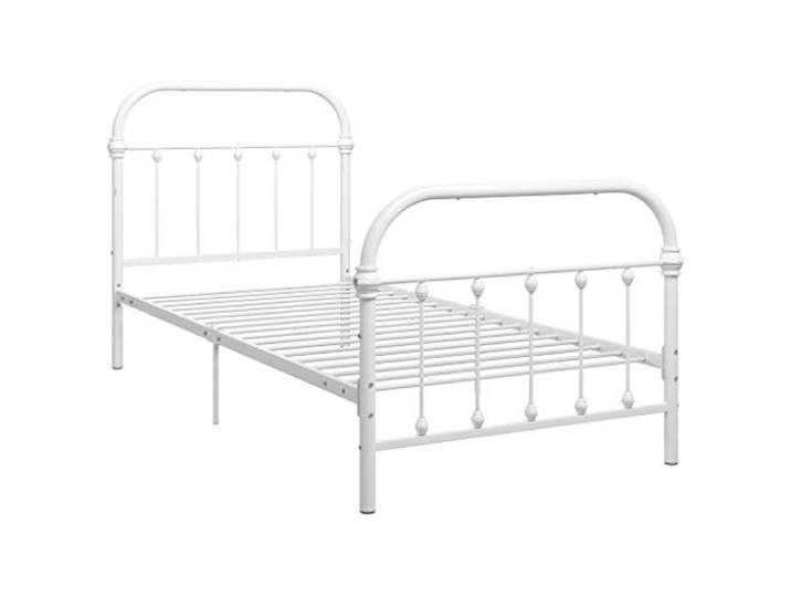 vidaXL Bettgestell Weiß Metall 90×200 cm