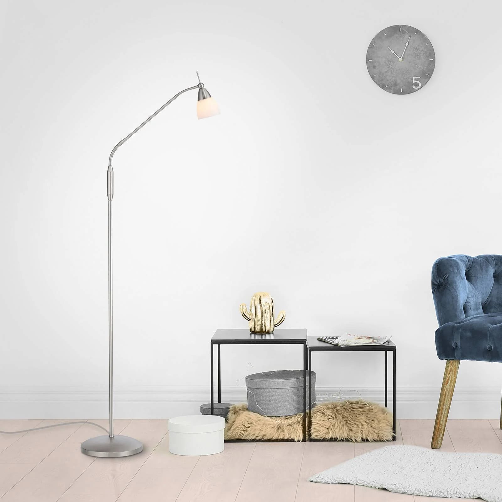 Paul Neuhaus Vloerlamp Pino LED Dimbaar Grijs Zink Metaal