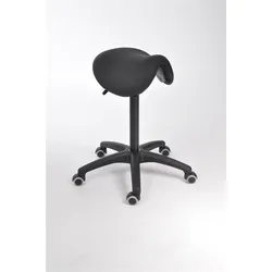 PROREGAL Sattelhocker Lexington, multibeweglicher Sitzmechanik, Sitzhöhe 52-71cm, Tragfähigkeit 110kg, Kunstleder-Sitz, Kunststoff-Fußkreuz, Rollen
