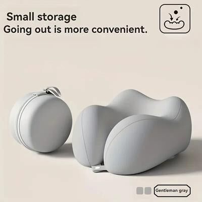 Uplift Treasures Portable Ergonomic Neck Pillow For Travel grey