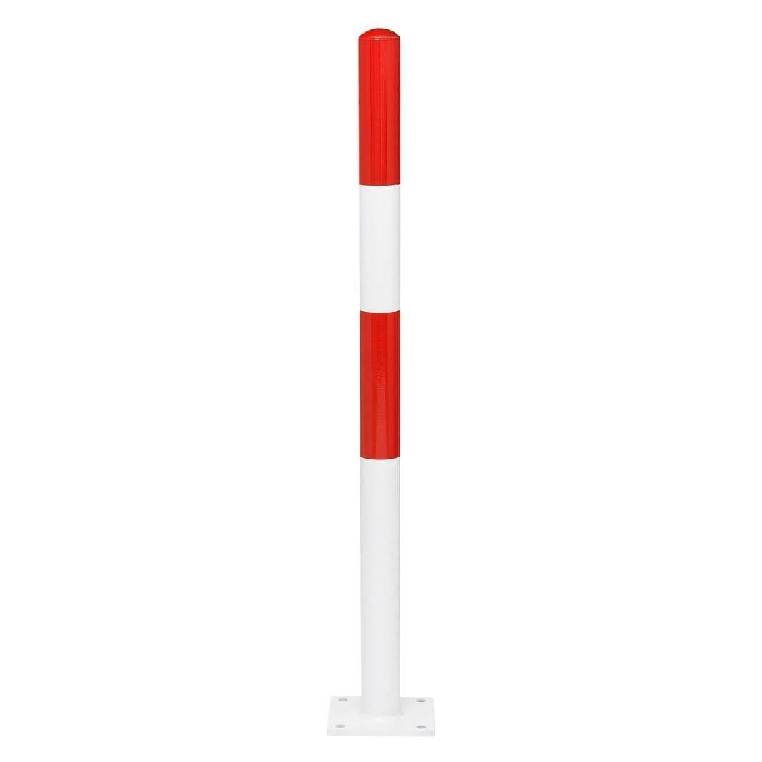 Moravia MORION-Absperrpfosten Ø 76 mm Kunststoffbeschichtet rot-weiss, 0 Ösen (101.10.313)