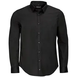 Herren Langarm Stretchhemd Blake | SOLO INVEST FRANCE SAS | Farbe: Schwarz | M