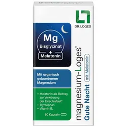 magnesium-Loges Gute Nacht mit Melatonin 60 St Kapseln