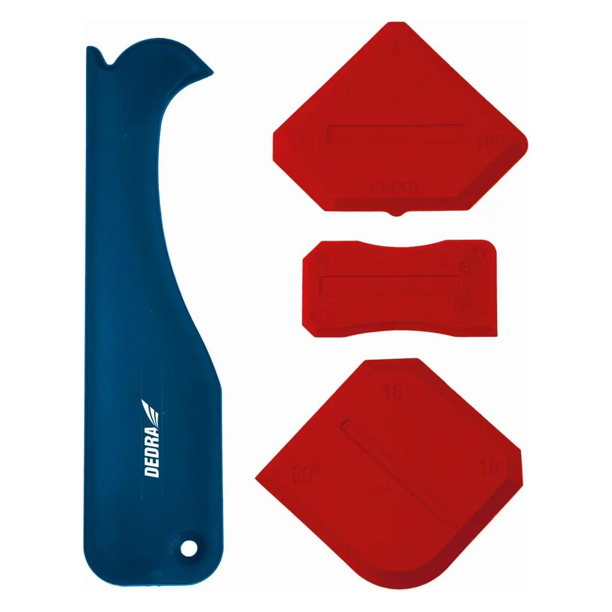 Dedra 15B086 Silikon-Spatel mit Cutter, 4 Stück (15B086)