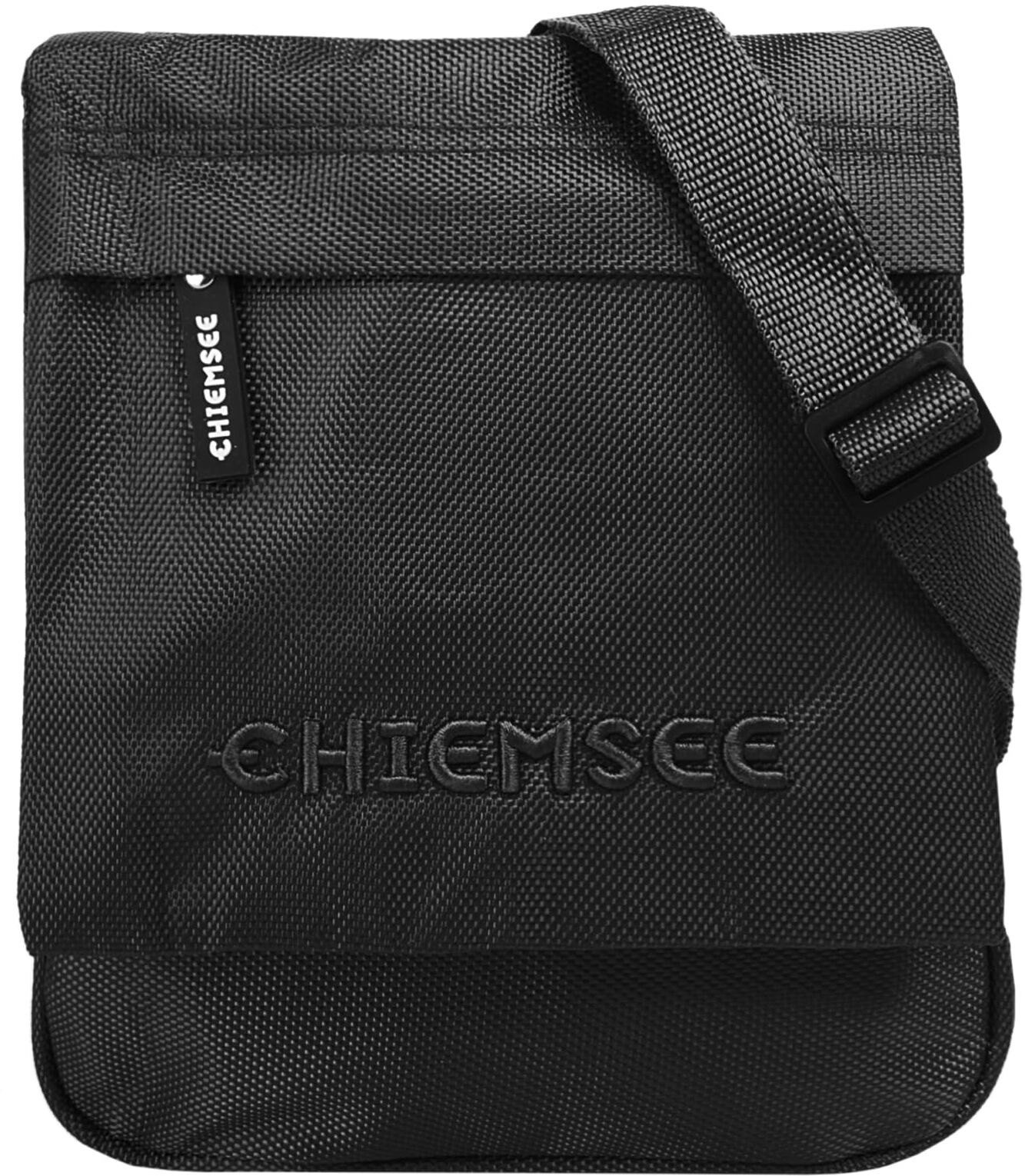 Umhängetasche CHIEMSEE "CHIEMSEE Damen", Damen, Gr. B/H/T: 21cm x 17cm x 1cm onesize, schwarz, Kunstfaser, unifarben, Taschen Umhängetasche schwarz B/H/T: 21cm x 17cm x 1cm onesize