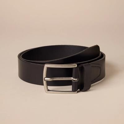 Lucky Brand Smooth Leather Belt With Tab - Men's Accessories Belts in Black, Size 34