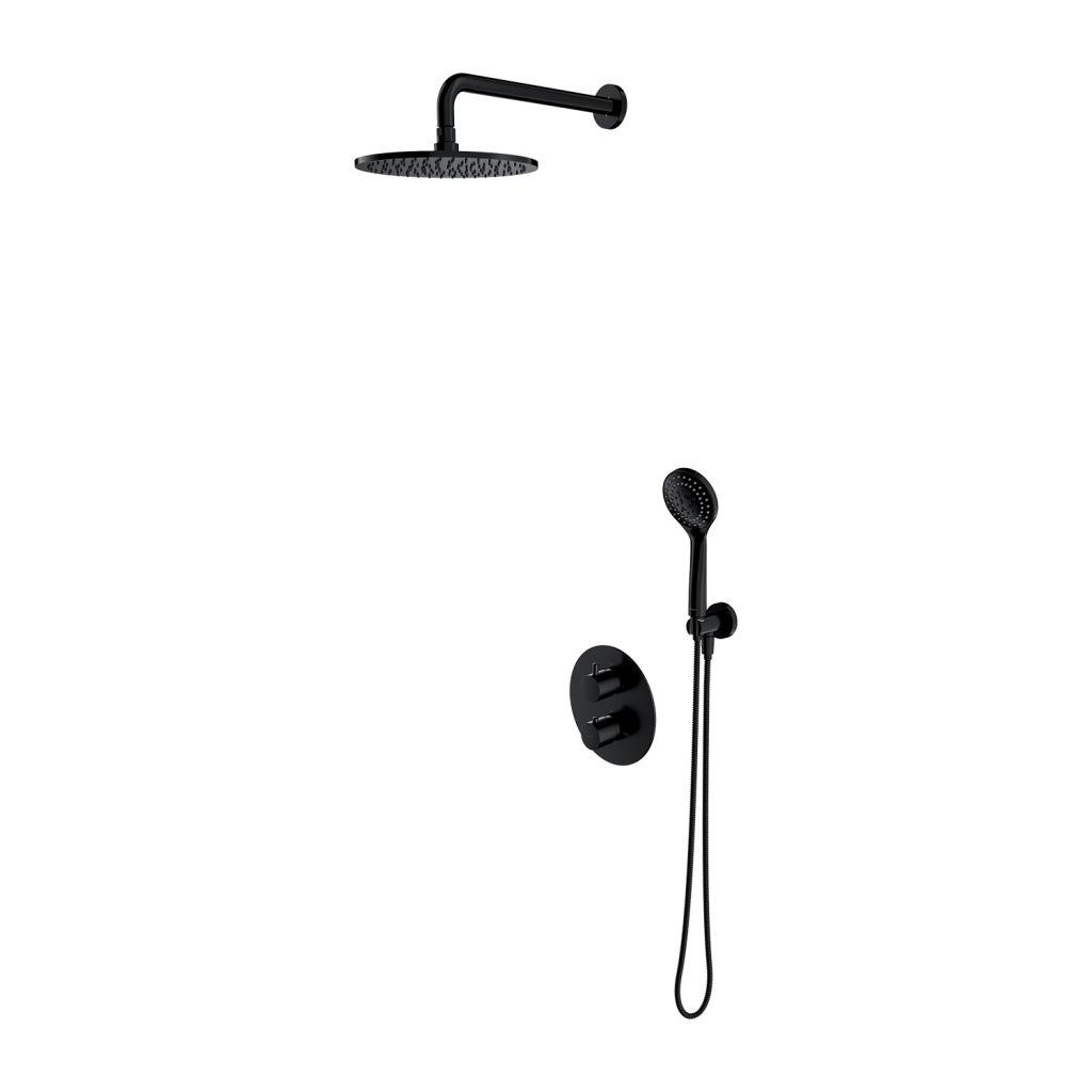 Omnires Y SYSYT05BL Unterputz-Thermostat-Duschset, schwarz
