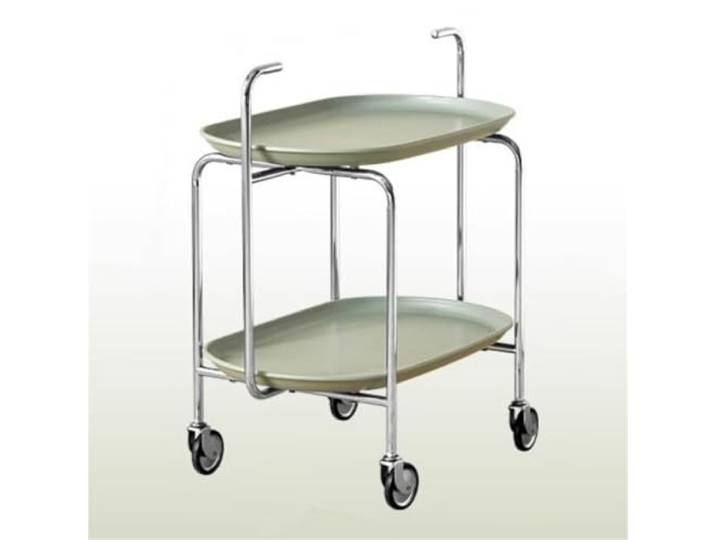 LigedamaiEU 2-stufiger, mobiler, rollender Beistelltisch, Aufbewahrungswagen, kleine Couchtisch-Akzenttische for das Wohnzimmer, leicht(Green)