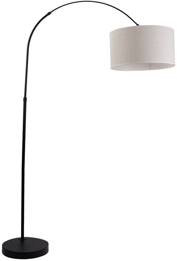 Latitude Run 170cm Matte Arched Floor Lamp White 170cm H X 33cm W X 95cm D