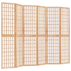 Décoshop26 - Faltbarer Raumteiler 6-teilig 240 x 170 cm Reispapier und Holz DEC031184 DEC031184