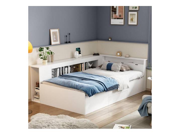 LuxusKollektion Kinderbett Kinderbett 90x200 mit Stauraum