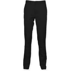Front Row, Herren, Outdoorhose, Herren Stretchhose ohne Bügelfalte (XS), Schwarz