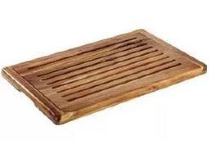 APS 884 Planche à pain\, 53 x 32\,5 cm\, hauteur 2 cm\, bois d'acacia\, compartiment à miettes amovible\, GN 1/1