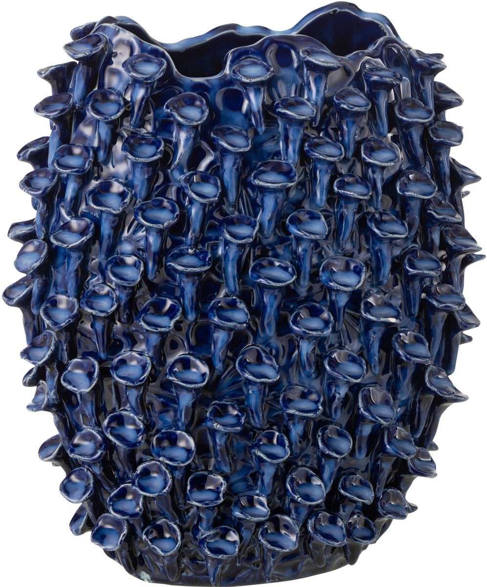 J-Line vaas Yari keramiek blauw small