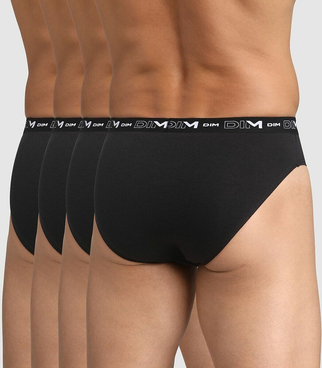 DIM Lot de 4 slips unis Cotton Stretch