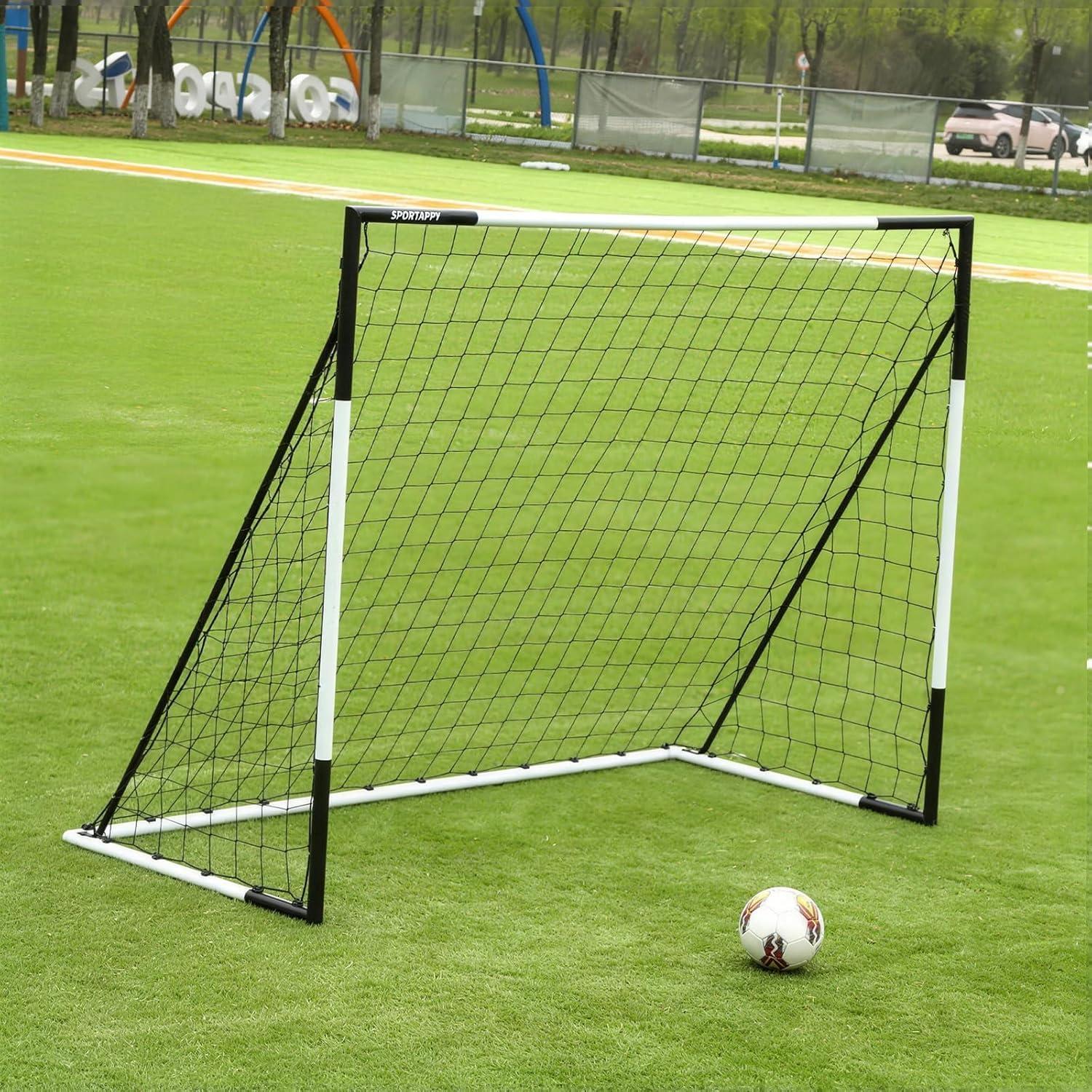 Fußballtor, 6,5 x 10 Fuß - Robuster Stahlrahmen - Für Garten und Training