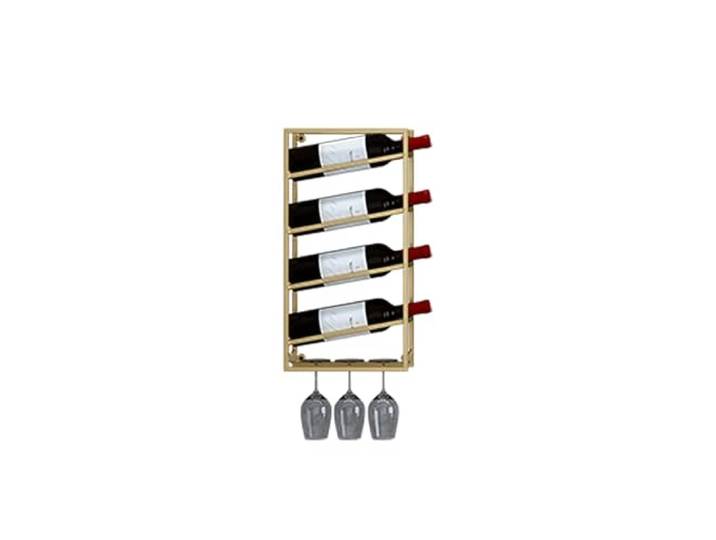 Weinregal, Stark und stabil, platzsparend, for Restaurants, Wohnzimmer, Bars(Gold,Small)