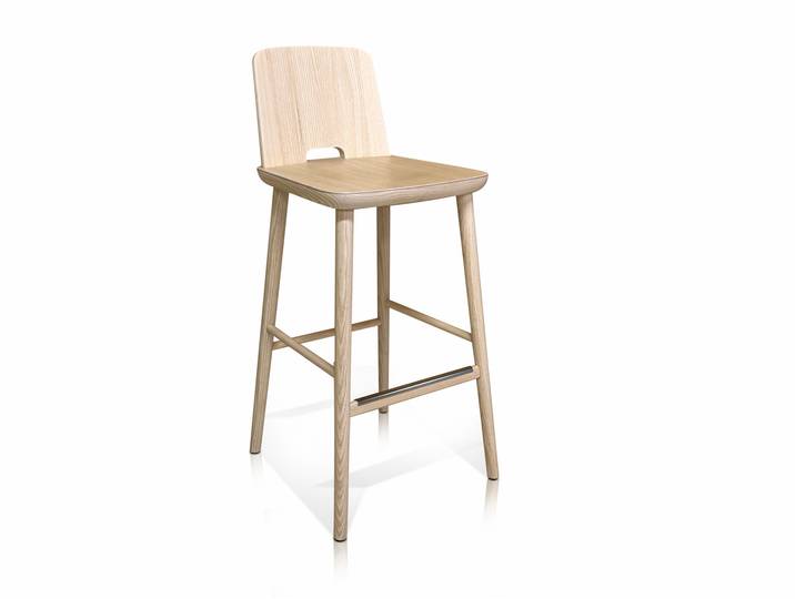 TAKITO Barstuhl, Material Massivholz, Esche lackiert, Natur