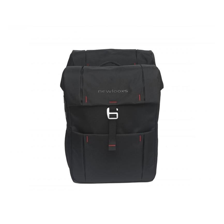 New Looxs 2ER TASCHE VIGO DOUBLE RT BLACK 37L POLYESTER 31X40X15CM (37 l, Gepäckträgertasche) (515.330RT)