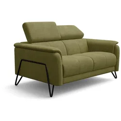SOFA RODEN 2-Sitzer, olive, Veloursstoff