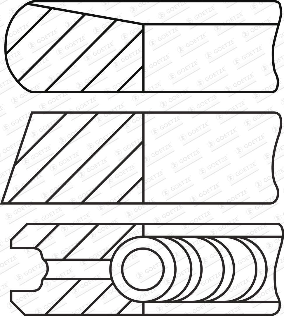 GOETZE ENGINE Kolbenringsatz 0845060000