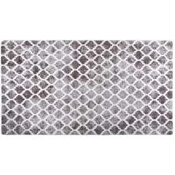 vidaXL Teppich Waschbar 190x300 cm Mehrfarbig Rutschfest