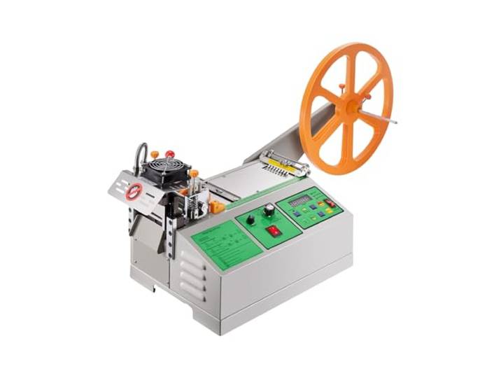 VEVOR Machine de Découpe de Sangles Automatique\, Coupe-ruban à Froid et à Chaud avec Température Réglable\, Écran LCD\, Coupe Précise\, pour Lacets\, Sangles en Nylon\, Bandes Élastiques\, Fermeture Éclair