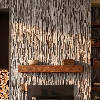 FUFU&GAGA "47"" x 24"" Faux Stone Veneer Panels (10-Pack), Class B2 Fire-Rated Polyurethane Siding, Lightweight Interlocking Faux Limestone"