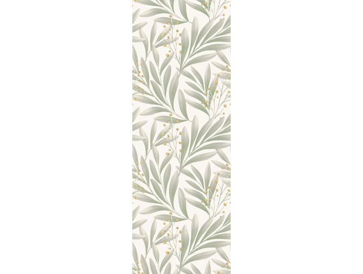 Vinyltapete QUEENCE Selbstklebende Tapete 90x250cm mit herbstlichem Motiv , grün (weiß), B:0,9m L:2,5m, Tapeten, Vinyltapete