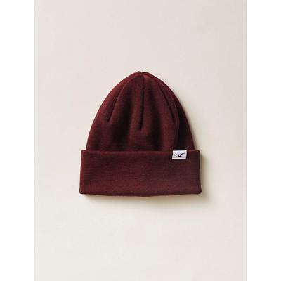 Strickmütze CLEPTOMANICX, Herren, rot (bordeaux), Wolle, unifarben, Mützen Strickmütze, in zeitlosem Design