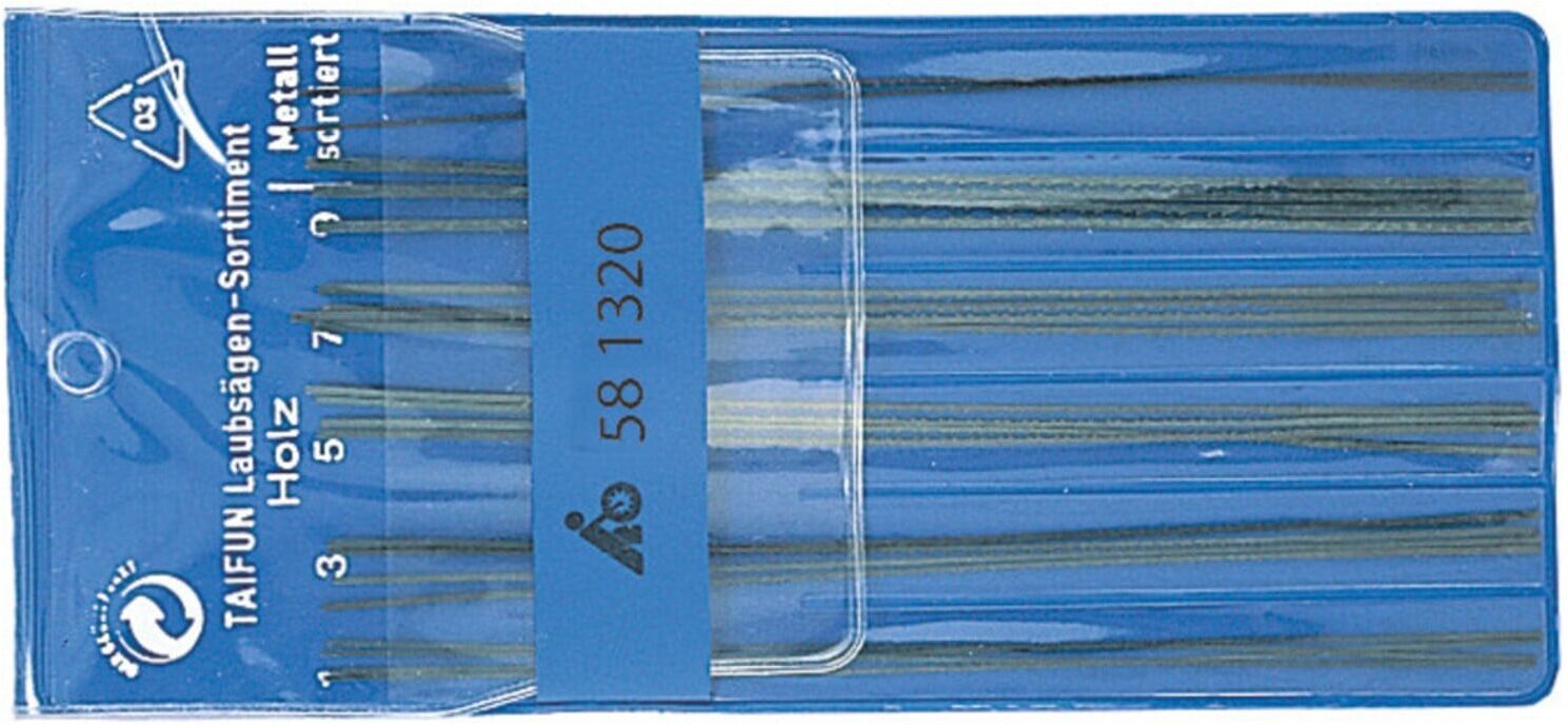 Laubsägeblätter-Sortiment für Holz / Metall, im Etui, 22-teilig ; Industrial Quality Supplies (591970)