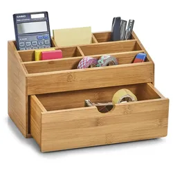 Zeller Schreibtisch-Organizer natur Bambus 6 Fächer 25,4 x 12,5 x 15,0 cm