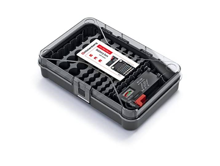 Organiseur de piles avec testeur Kistenberg Battery Box KBBT amovible