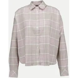 Oversized Flanellbluse Beige 44