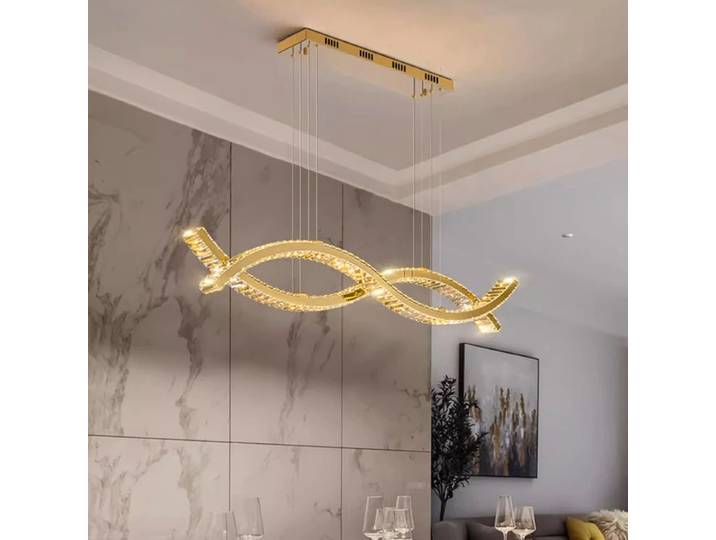 Décoration intérieure : suspensions, lustre de salon en cristal de luxe, lampe suspendue pour salle à manger, plafonnier, éclairage intérieur.