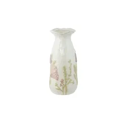 HOME STORY Vase   , weiß , Steinzeug , Maße (cm): B: 13 H: 28,5