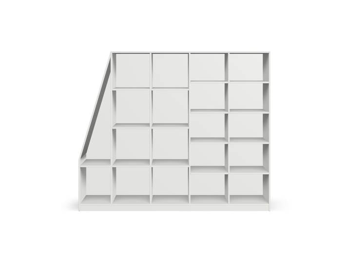 Breiter Dachschrägenschrank Premium Dekore Weiß­grau
