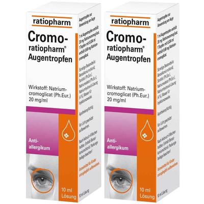 Cromo Ratiopharm Doppelpack 2x10 ml Augentropfen