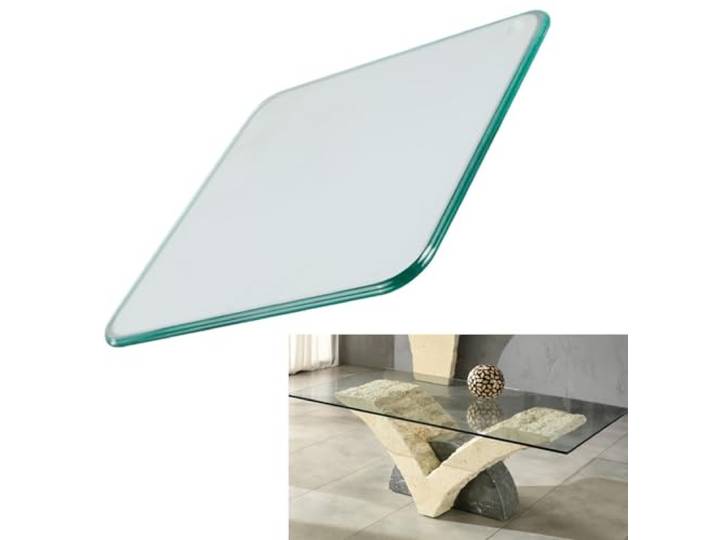 Glasplatte Tisch Glas 8mm Nach Maß Klar - Sicherheitsglas Glasplatten Nach Maß Rechteckig Als Schutz Transparent, Temperierte Tischplatte Ersatz Für Küche Kaffee Esstisch(60x60cm)
