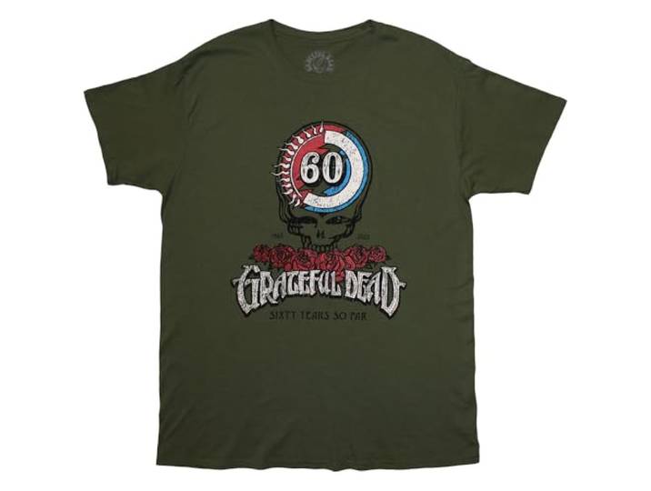 Grateful Dead 60th Roses Band Logo T Shirt S