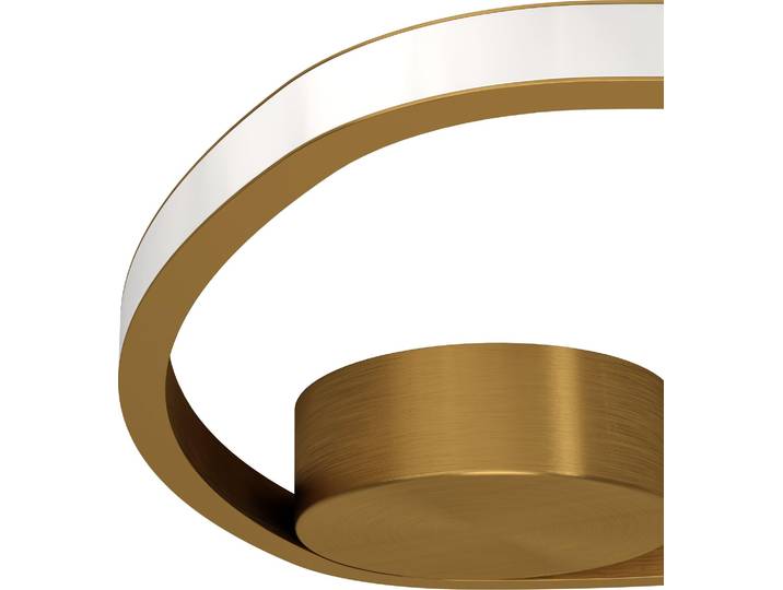 EGLO\, lampe de plafond LED Moschella\, luminaire de plafond avec commutateur à bascule\, lampe pour plafond\, salon\, bureau\, en métal avec finition laiton brossé\, lumière blanc chaud\, lumière blanc froid