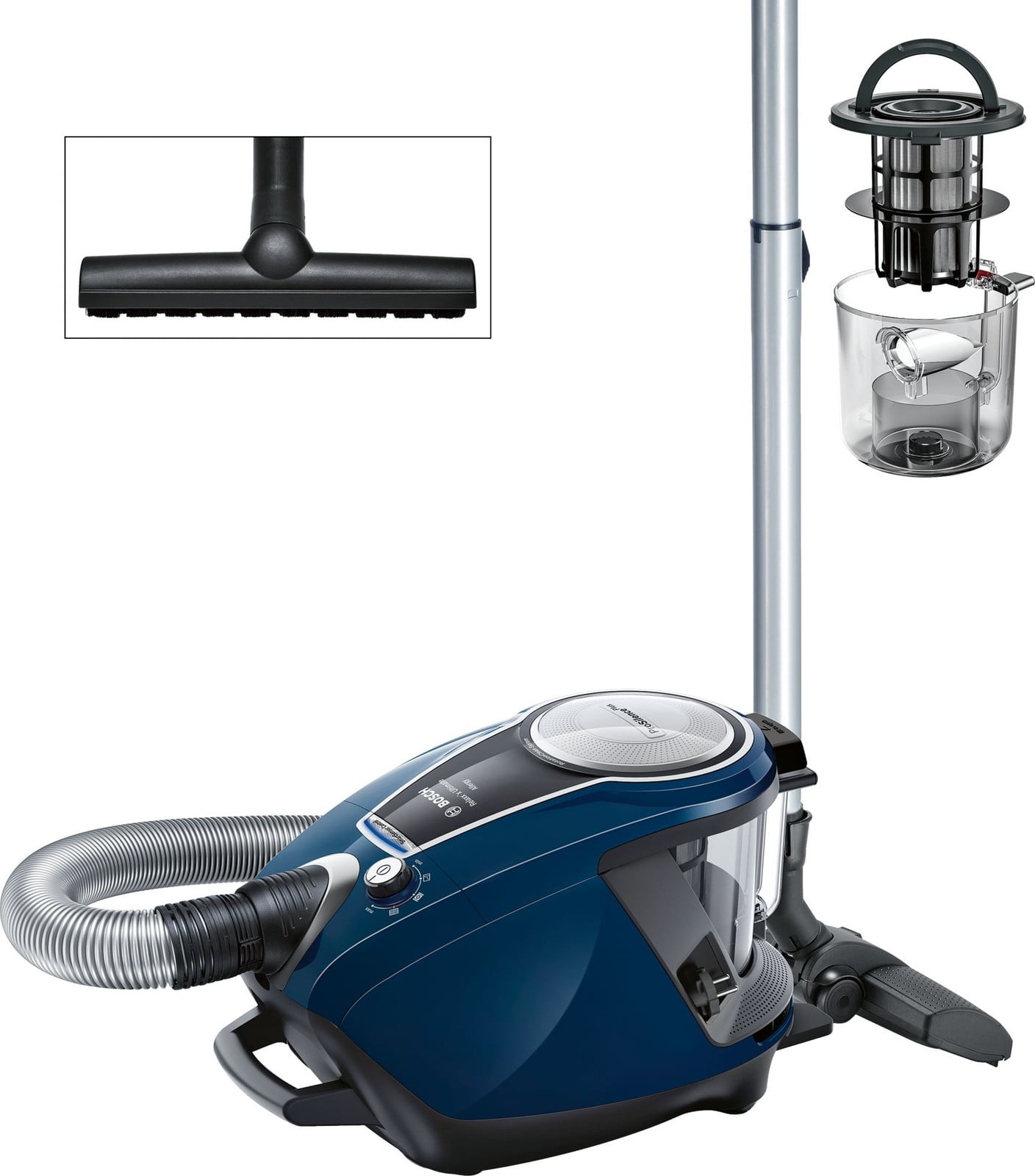 Bosch BGS7RCL Cilindervormige stofzuiger voor droog gebruik, 700 W, 3 liter inhoud, met HEPA-filter