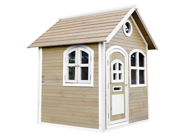 Spielhaus Spielhaus Julia, Braun, Weiß, Zeder, 137x175x151 cm, Fsc, EN 71, Freizeit & Co, Gartenspielzeug, Spielhäuser