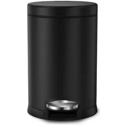 Simplehuman Treteimer 4.5 l, Schwarz matt, Abfalleimer, Schwarz