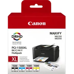 Canon PGI-1500XL BK/C/M/Y - 4-farbig - Druckerpatrone - Hohe Kapazität - Multipack