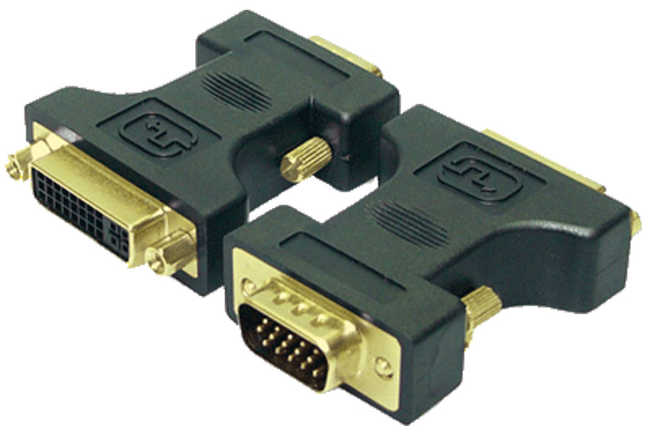LogiLink DVI naar VGA adapter, 1080p, zwart